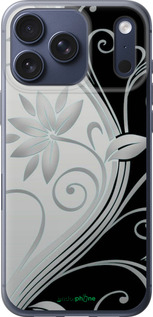 Силиконовый чехол Цветы на чёрно-белом фоне для Apple iPhone 17 PRO - 840u-4030 изображение 