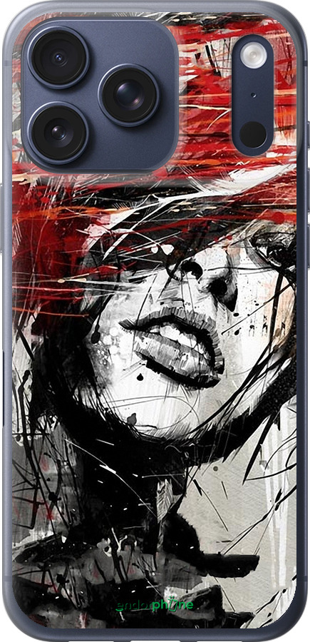 Силиконовый чехол Лицо девушки для Apple iPhone 17 PRO - 1162u-4030 изображение 