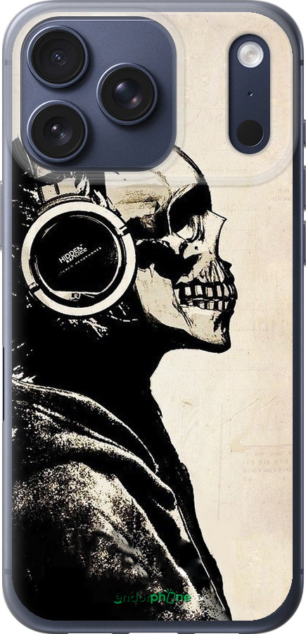 Силиконовый чехол Скелет-меломан v2 для Apple iPhone 17 PRO - 1200u-4030 изображение 