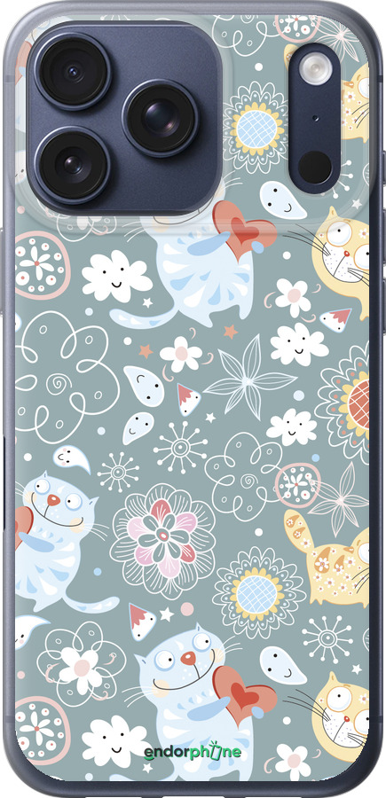 Силиконовый чехол Котята v3 для Apple iPhone 17 PRO - 1223u-4030 изображение 