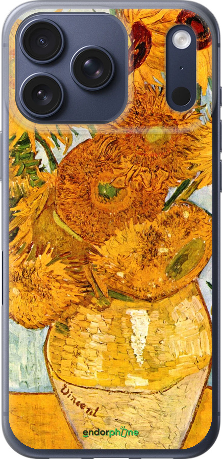 Силиконовый чехол Винсент Ван Гог. Подсолнухи для Apple iPhone 17 PRO - 162u-4030 изображение 