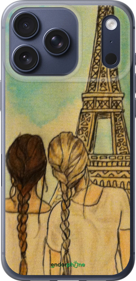 Силиконовый чехол Девушки в Париже для Apple iPhone 17 PRO - 3980u-4030 изображение 