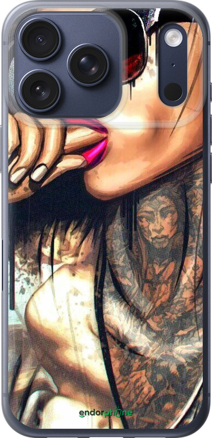 Силіконовий чехол Дівчина в тату для Apple iPhone 17 PRO - 4001u-4030 изображение 