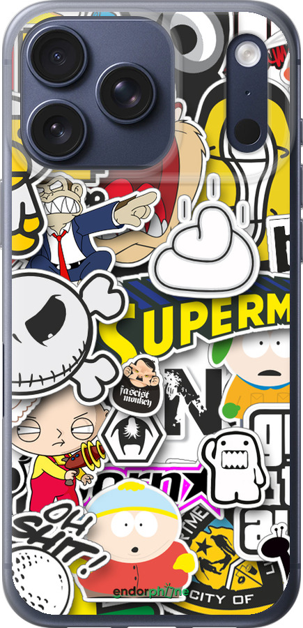 Силиконовый чехол Popular logos для Apple iPhone 17 PRO - 4023u-4030 изображение 