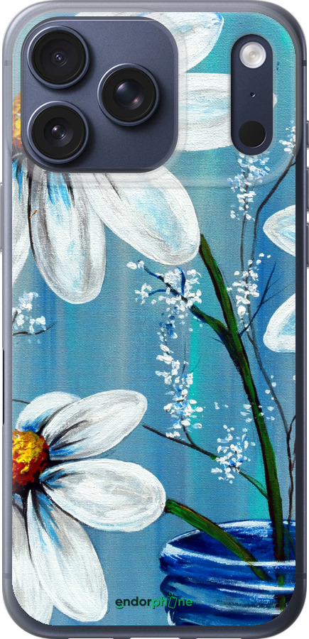 Силиконовый чехол Красивые арт-ромашки для Apple iPhone 17 PRO - 4031u-4030 изображение 