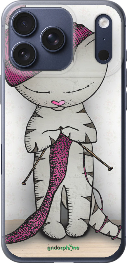 Силиконовый чехол Кошка рукодельница для Apple iPhone 17 PRO - 4056u-4030 изображение 