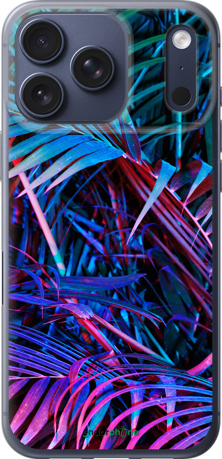 Силиконовый чехол Папоротник под ультрафиолетом для Apple iPhone 17 PRO - 4069u-4030 изображение 