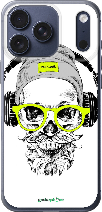 Силиконовый чехол Череп в очках и наушниках для Apple iPhone 17 PRO - 4144u-4030 изображение 
