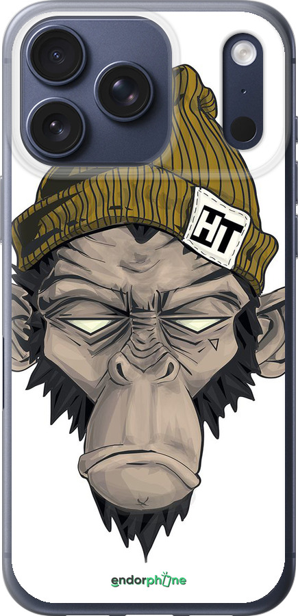 Силиконовый чехол Обезьяна в шапке для Apple iPhone 17 PRO - 4183u-4030 изображение 