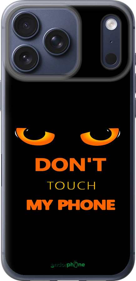Силиконовый чехол Don't touch the phone для Apple iPhone 17 PRO - 4261u-4030 изображение 