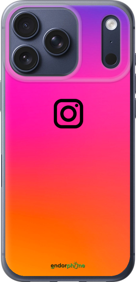 Силиконовый чехол Instagram для Apple iPhone 17 PRO - 4273u-4030 изображение 