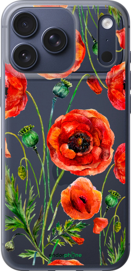 Силиконовый чехол Нарисованные маки для Apple iPhone 17 PRO - 4278u-4030 изображение 