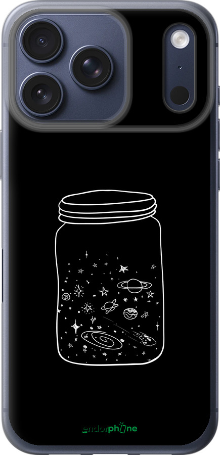 Силиконовый чехол Космос в банке для Apple iPhone 17 PRO - 4297u-4030 изображение 