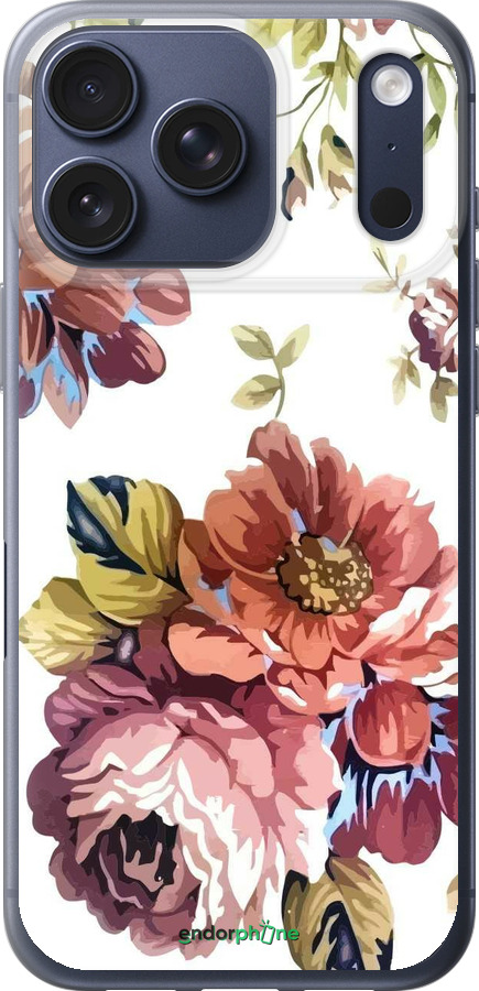 Силиконовый чехол Vintage flowers для Apple iPhone 17 PRO - 4333u-4030 изображение 