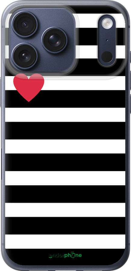 Силиконовый чехол Черно-белые полосы для Apple iPhone 17 PRO - 4461u-4030 изображение 