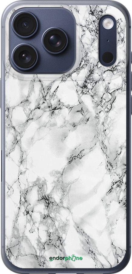 Силіконовий чехол Мармур білий для Apple iPhone 17 PRO - 4480u-4030 изображение 