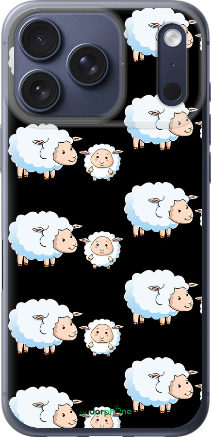 Силіконовий чехол Овечки1 для Apple iPhone 17 PRO - 4637u-4030 изображение 