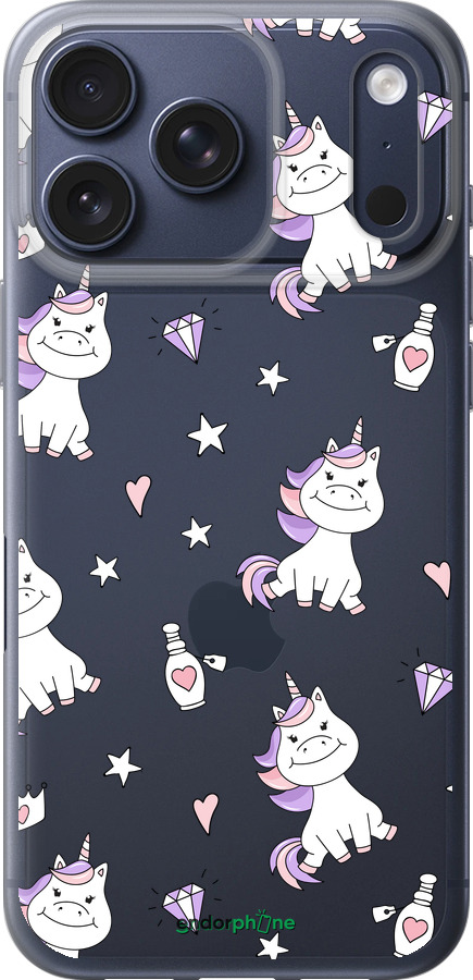Силіконовий чехол Єдиноріжка v2 для Apple iPhone 17 PRO - 4703u-4030 изображение 