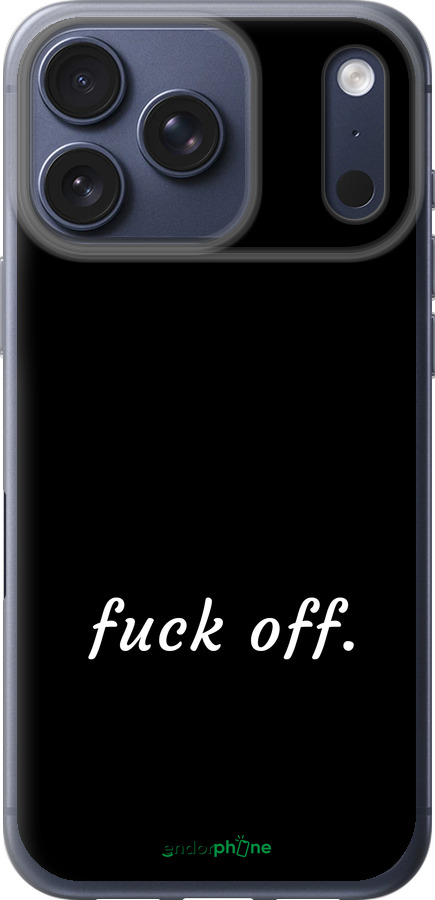 Силиконовый чехол Fuck off для Apple iPhone 17 PRO - 4731u-4030 изображение 
