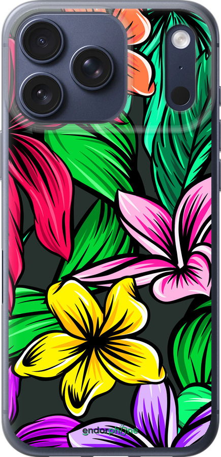 Силіконовий чехол Тропічні квіти 1 для Apple iPhone 17 PRO - 4753u-4030 изображение 