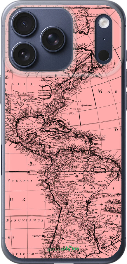 Силиконовый чехол Карта для Apple iPhone 17 PRO - 4794u-4030 изображение 