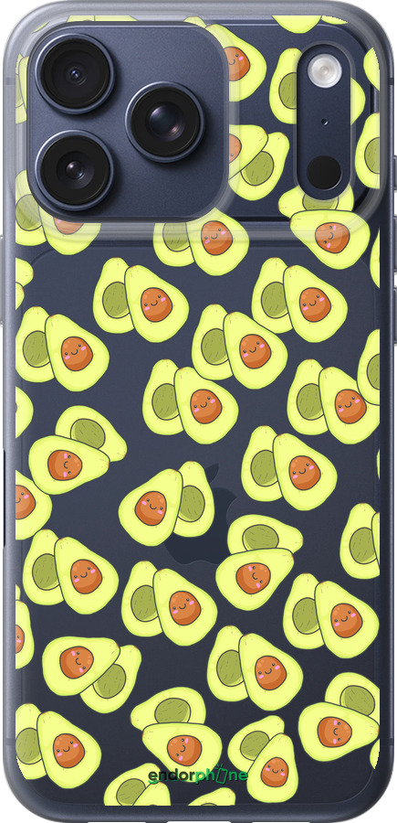 Силиконовый чехол Весёлые авокадо для Apple iPhone 17 PRO - 4799u-4030 изображение 