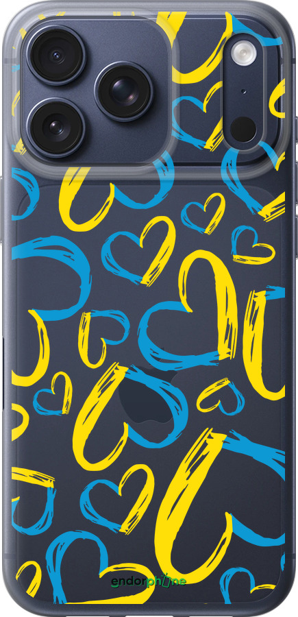 Силиконовый чехол Сердца UA для Apple iPhone 17 PRO - 5292u-4030 изображение 