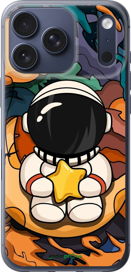 Силиконовый чехол Астронавт и звезда для Apple iPhone 17 PRO - 5326u-4030 изображение 