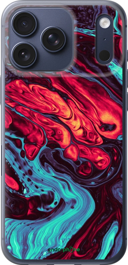 Силиконовый чехол Синяя красная абстакция для Apple iPhone 17 PRO - 5339u-4030 изображение 