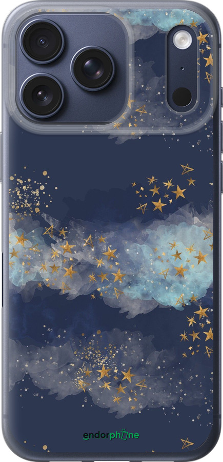 Силиконовый чехол Ночь золотые звезды для Apple iPhone 17 PRO - 5421u-4030 изображение 