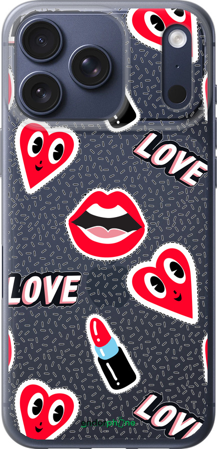 Силиконовый чехол Стикеры v3 для Apple iPhone 17 PRO - 5502u-4030 изображение 