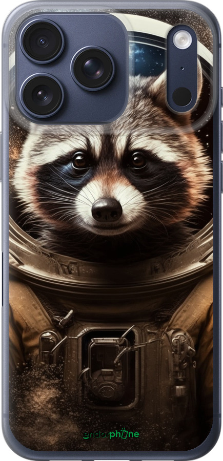 Силиконовый чехол Raccoon austronaut для Apple iPhone 17 PRO - 5581u-4030 изображение 