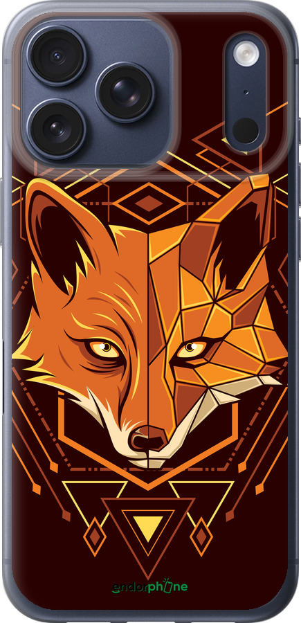 Силиконовый чехол Лиса геометрия для Apple iPhone 17 PRO - 5607u-4030 изображение 