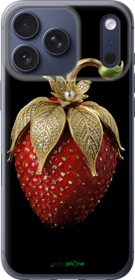 Силиконовый чехол Клубника v3 для Apple iPhone 17 PRO - 5638u-4030 изображение 