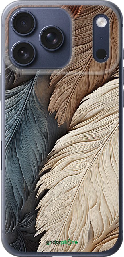 Силиконовый чехол Листья в стиле бохо для Apple iPhone 17 PRO - 5643u-4030 изображение 