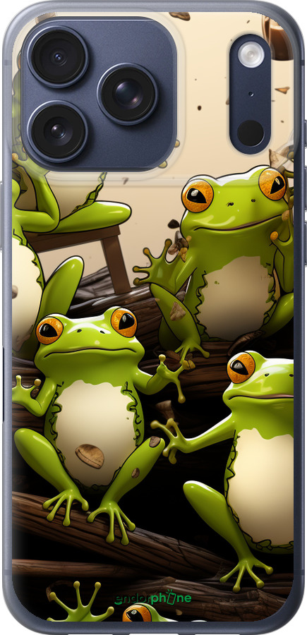 Силиконовый чехол Жабки для Apple iPhone 17 PRO - 5656u-4030 изображение 