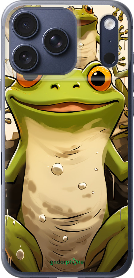 Силиконовый чехол Веселая жаба для Apple iPhone 17 PRO - 5658u-4030 изображение 