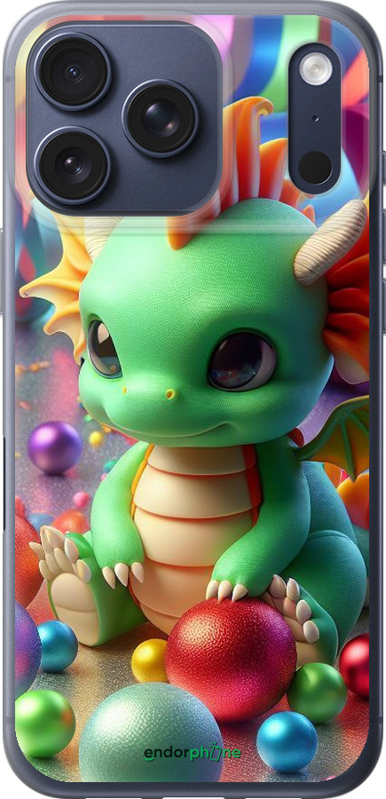 Силиконовый чехол Веселый дракончик для Apple iPhone 17 PRO - 5812u-4030 изображение 