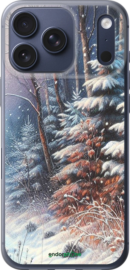 Силиконовый чехол Зимний пейзаж для Apple iPhone 17 PRO - 5814u-4030 изображение 