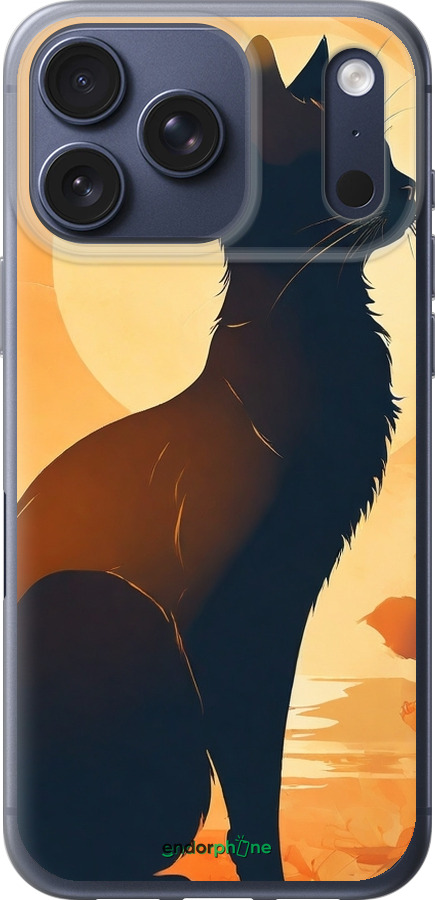 Силиконовый чехол Черная кошка v2 для Apple iPhone 17 PRO - 5830u-4030 изображение 