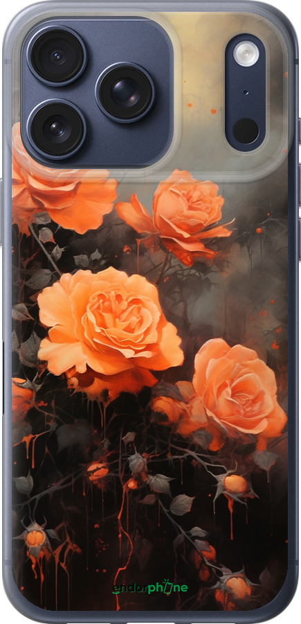 Силиконовый чехол Оранжевые розы для Apple iPhone 17 PRO - 5944u-4030 изображение 