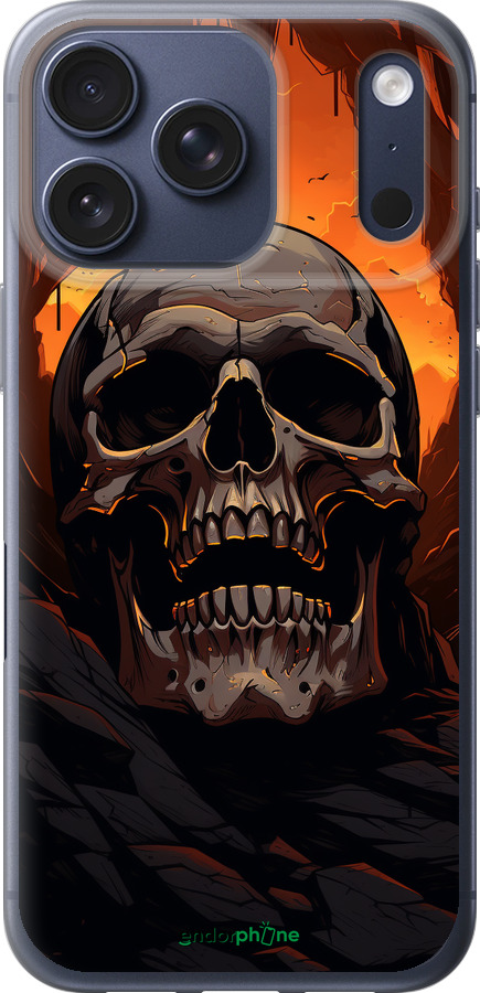 Силиконовый чехол Череп в пещере для Apple iPhone 17 PRO - 5959u-4030 изображение 