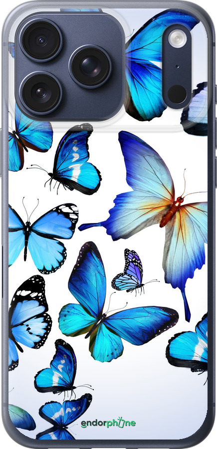 Силіконовий чехол Метелики для Apple iPhone 17 PRO - 6023u-4030 изображение 