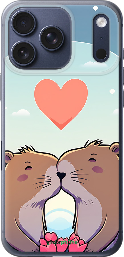 Силиконовый чехол Капибара любовь для Apple iPhone 17 PRO - 6027u-4030 изображение 