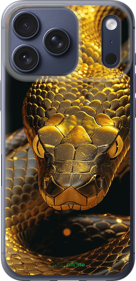 Силиконовый чехол Golden snake для Apple iPhone 17 PRO - 6072u-4030 изображение 