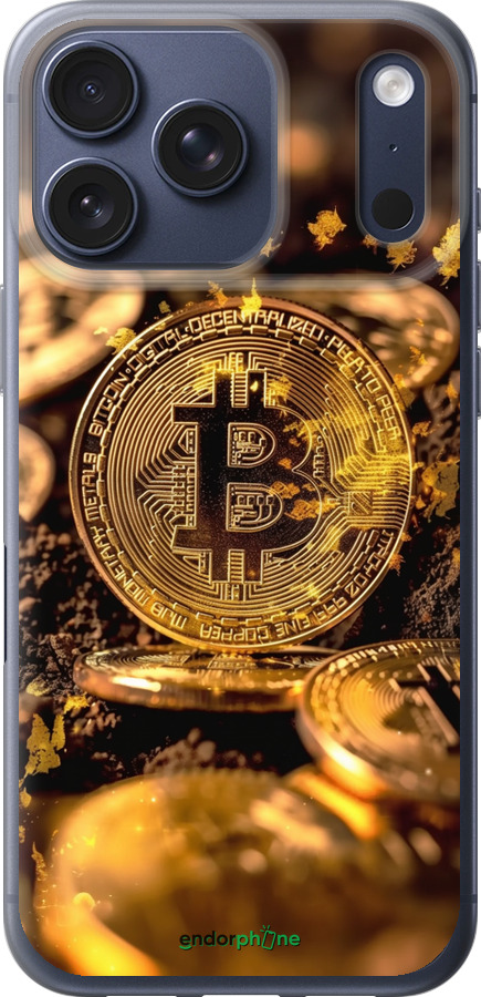 Силіконовий чехол Золота лихоманка біткойна для Apple iPhone 17 PRO - 6089u-4030 изображение 