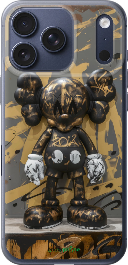 Силіконовий чехол Bronze kaws для Apple iPhone 17 PRO - 6097u-4030 изображение 