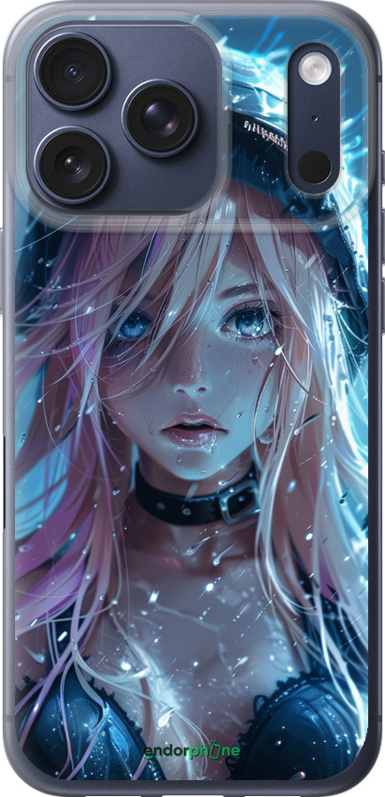 Силиконовый чехол Аниме-дива под дождем для Apple iPhone 17 PRO - 6120u-4030 изображение 