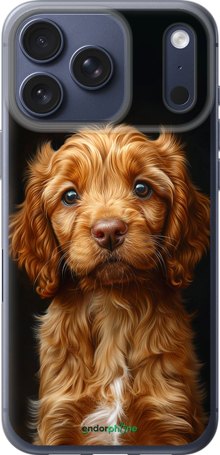 Силиконовый чехол Cocker spaniel на черном фоне для Apple iPhone 17 PRO - 6137u-4030 изображение 