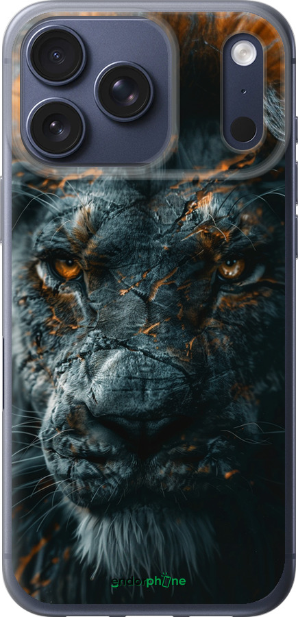 Силиконовый чехол Пламенный лев для Apple iPhone 17 PRO - 6153u-4030 изображение 